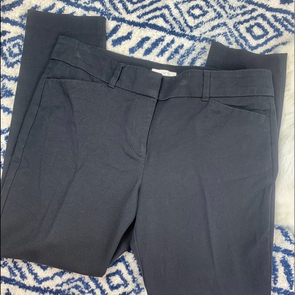 Loft Modern Skinny Ankle 10Petite Pants Black